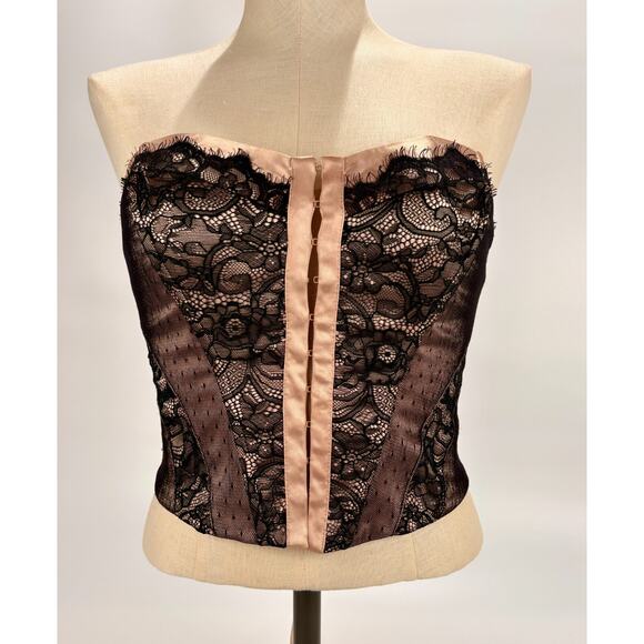 VTG Y2K Guess Lace Corset Small Med Bustier Sexy Lingerie Fem Y2K Club Festival - Picture 1 of 7